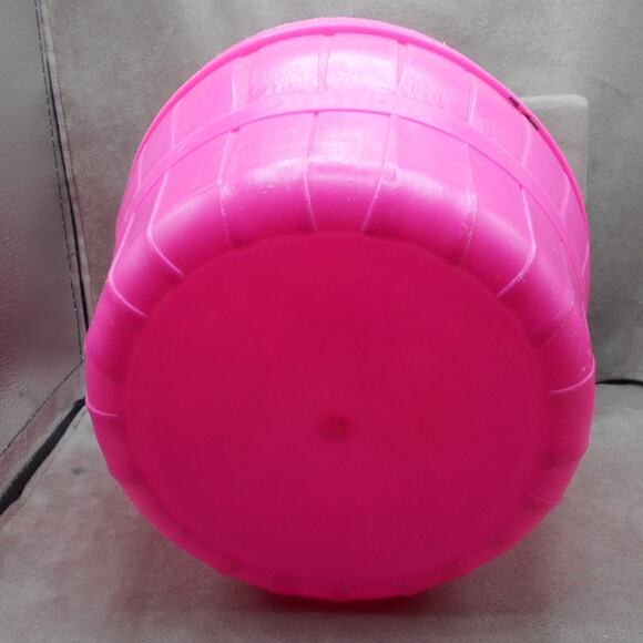 Vintage Easter Blow Mold Pink Bucket w/Wood Handle Spring Candy Basket - Picture 8 of 10